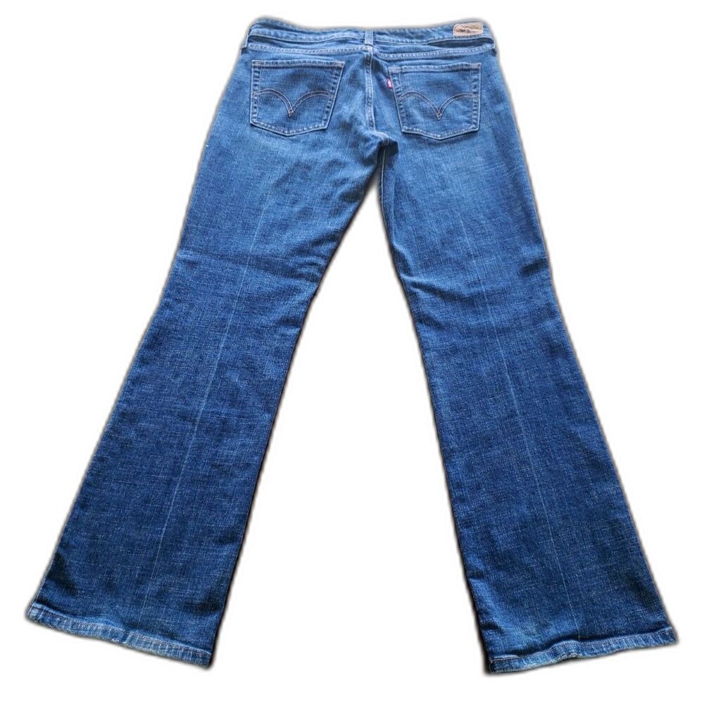Levi's 545 Low Rise Bootcut Jeans Blue Wash Size 8 Medium Y2K Denim - Picture 4 of 9